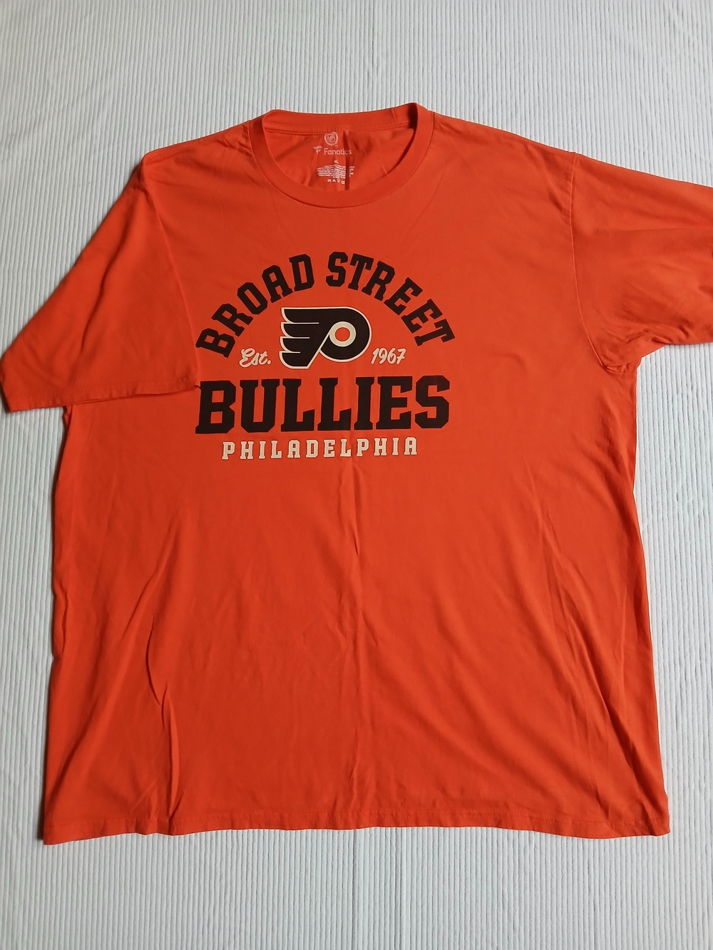 Fanatics Philadelphia Bullies Broad Street T-Shirt, Men’s XL, Orange
